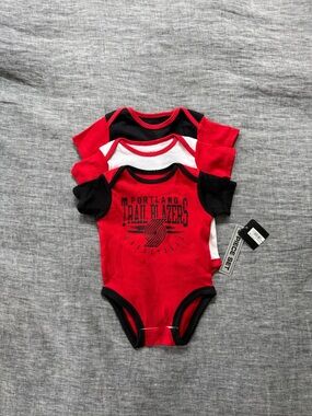 NWT Portland Trailblazers onesie 3-pack